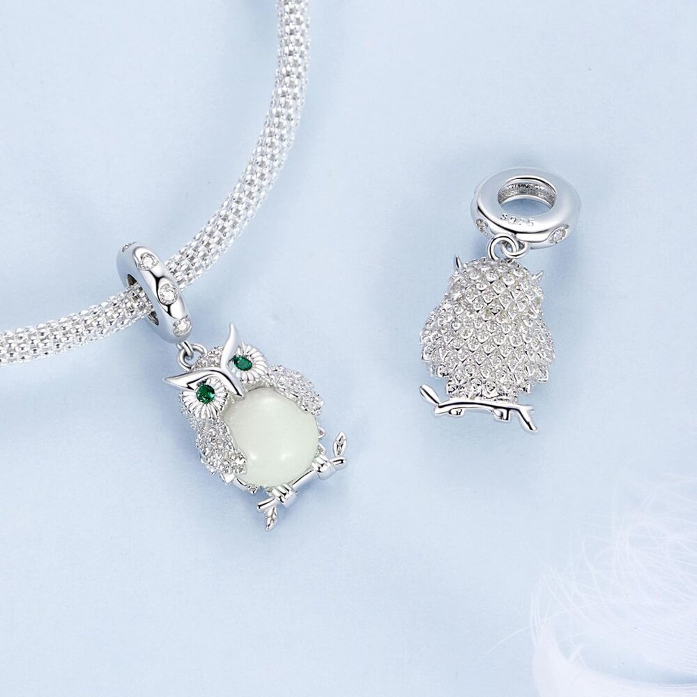 925 Sterling Silver Rainbow Owl Turtle Seashell Firefly Cat Animal Beach Charms - Picture 4 of 7